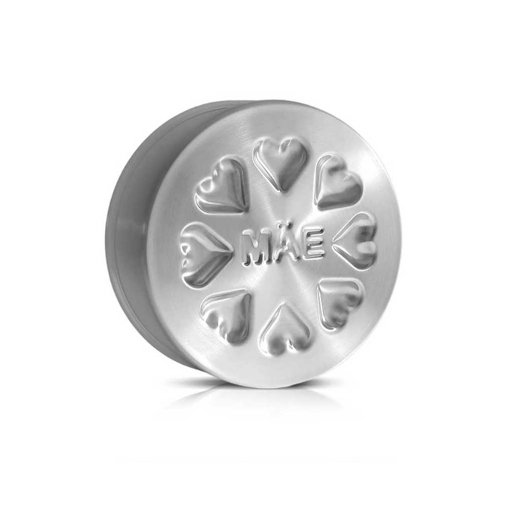 Forma Bolo Redonda Decorada Coração Mãe 17x8cm Alumínio Roldan em Oferta na Shopee