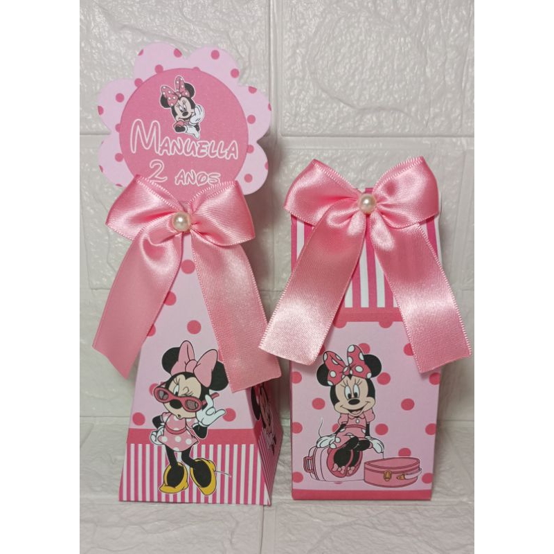 Caixinhas Personalizadas Minnie Rosa/ Pegue e Monte, lembrancinhas Personalizadas para festas aniversários.