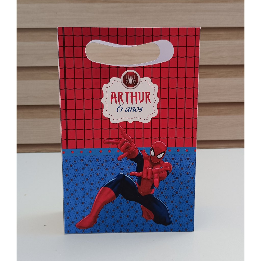 Sacolinha personalizada Homem Aranha/tamanho G/lembrancinha personalizada Homem Aranha