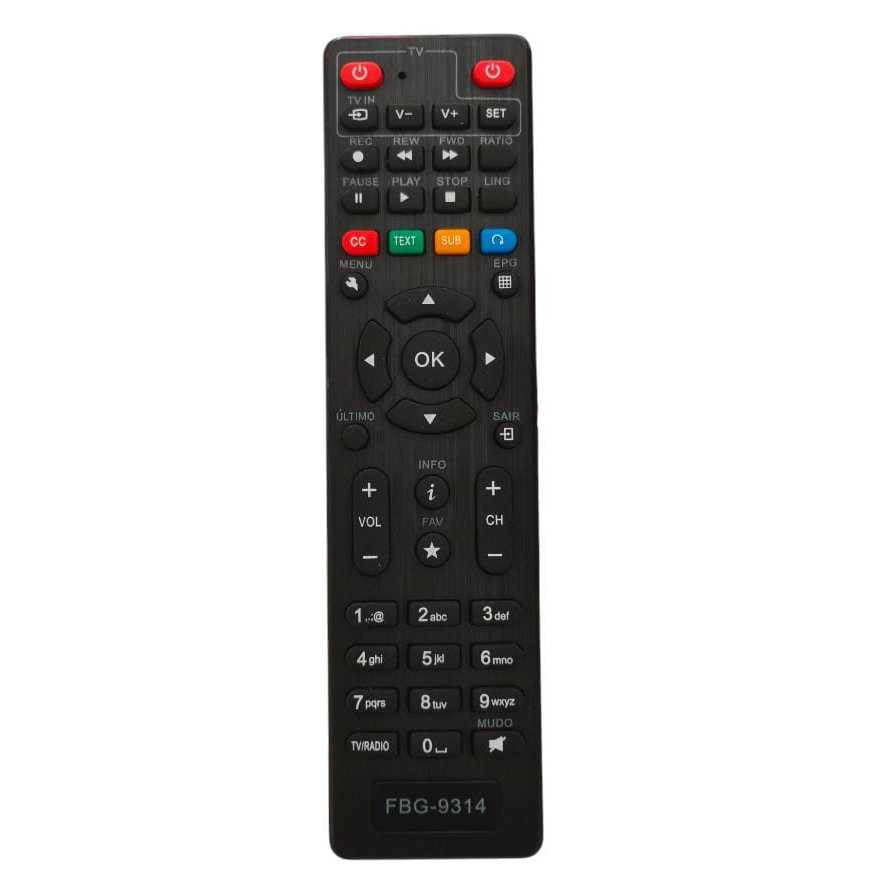 Controle Remoto P/ Parabolica Digital Vivensis Vx10 Sat Hd Digital FBG-9314