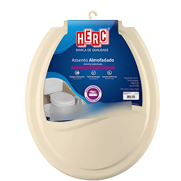 Assento Almofadado Prime Bege Herc 2388 em Oferta na Shopee