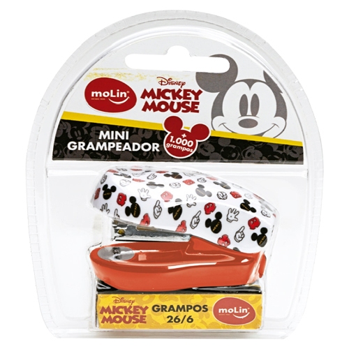 Mini Grampeador Mickey Molin com 1000 Grampos em Oferta na Shopee