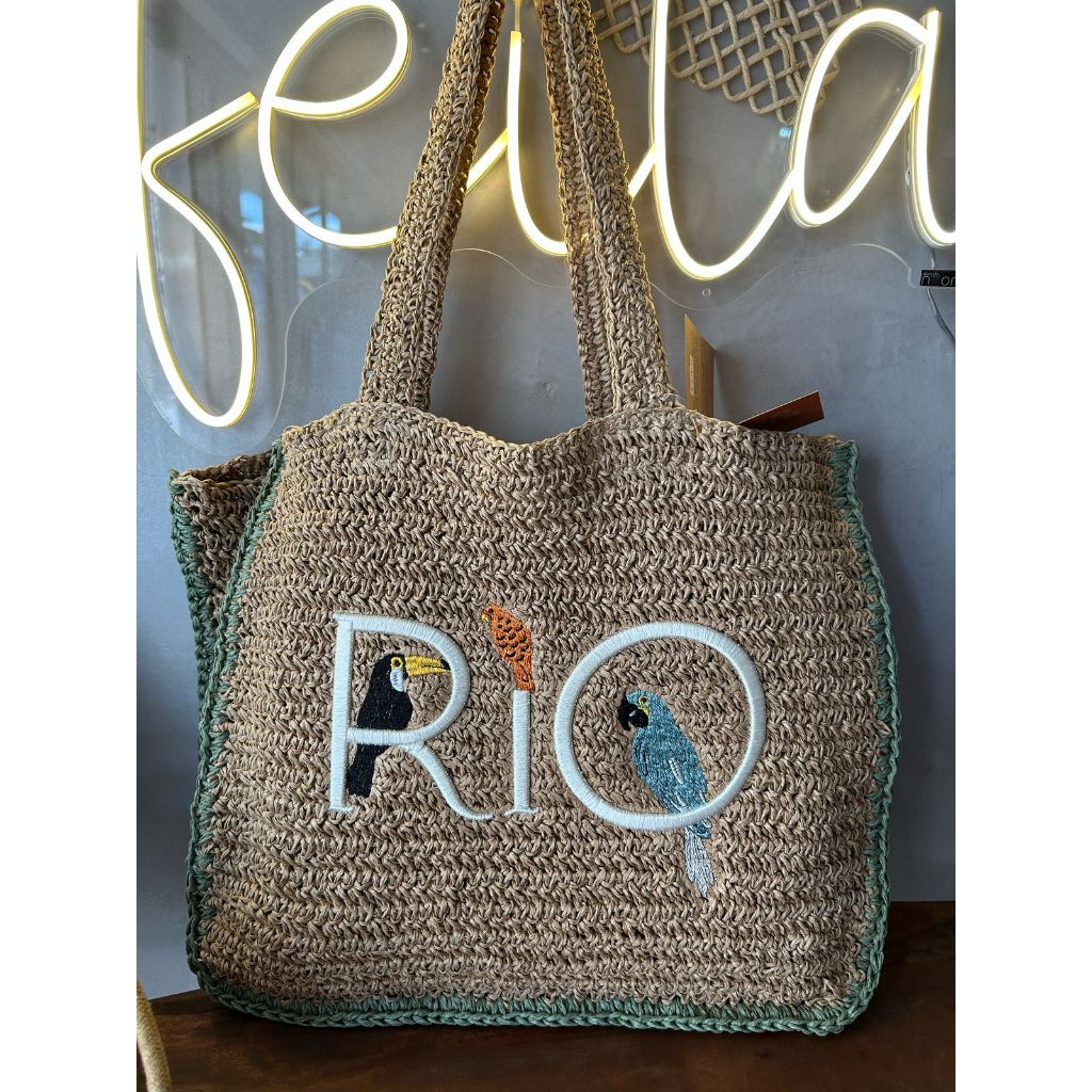 BOLSA DE PRAIA ARTESANAL TOTEBAG FARM CARIOCA  P/M em Oferta na Shopee