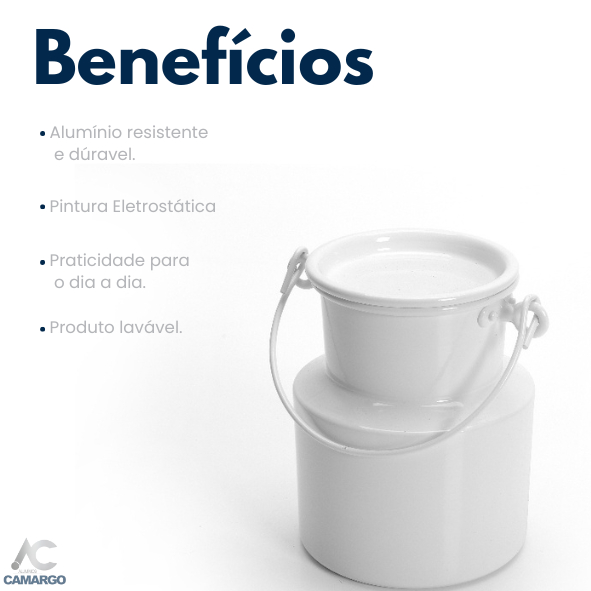 Detalhes do KIT Leiteiras de Alumínio Branca 500ML Lembrancinha estilo Farm House