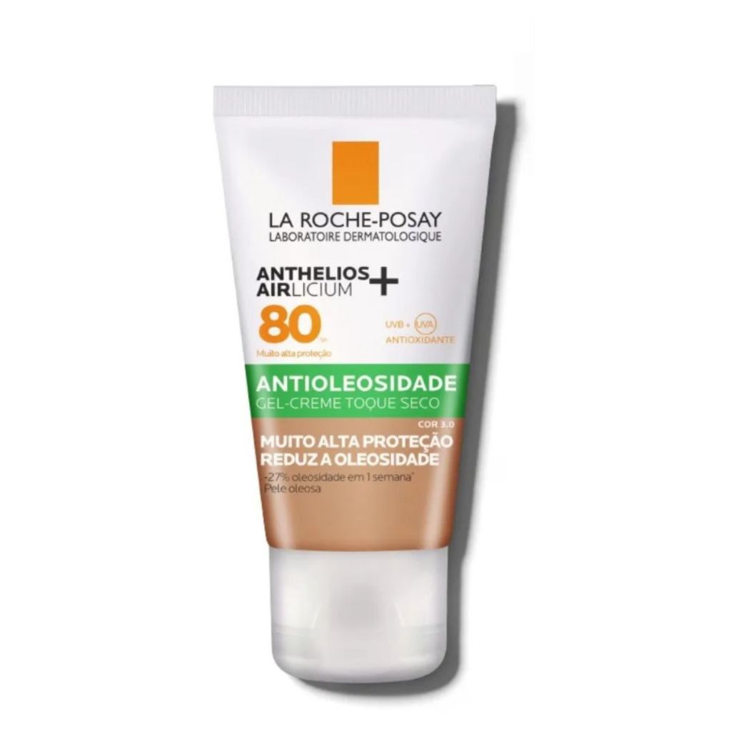 Protetor Solar Facial La Roche-Posay Anthelios Airlicium+ FPS80 Cor 3.0 Com 40g em Oferta na Shopee