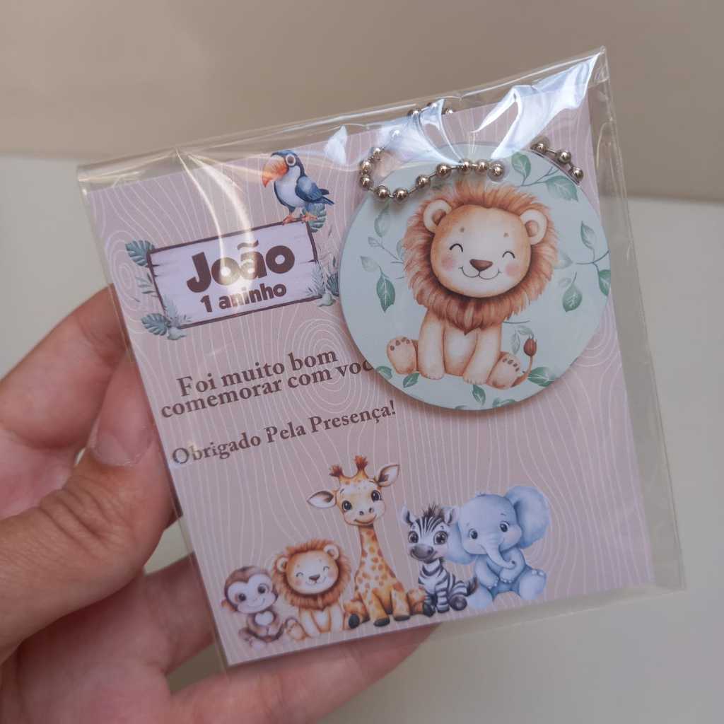 Chaveiros Personalizados - Safari - Lembrancinha Aniversário, Lembrancinha Maternidade, Chá de Bebê