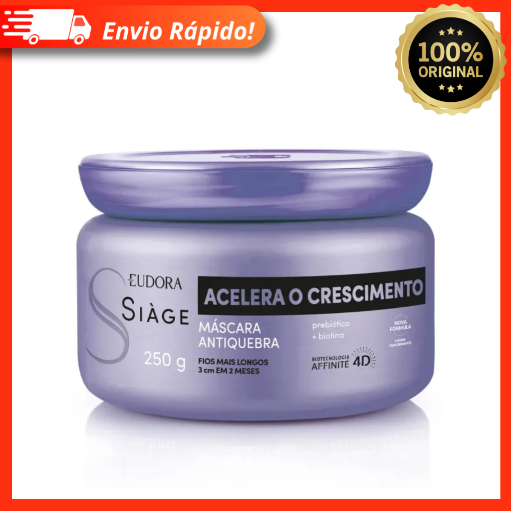 Máscara Capilar Siàge Acelera o Crescimento Anti-Queda 250g - Eudora