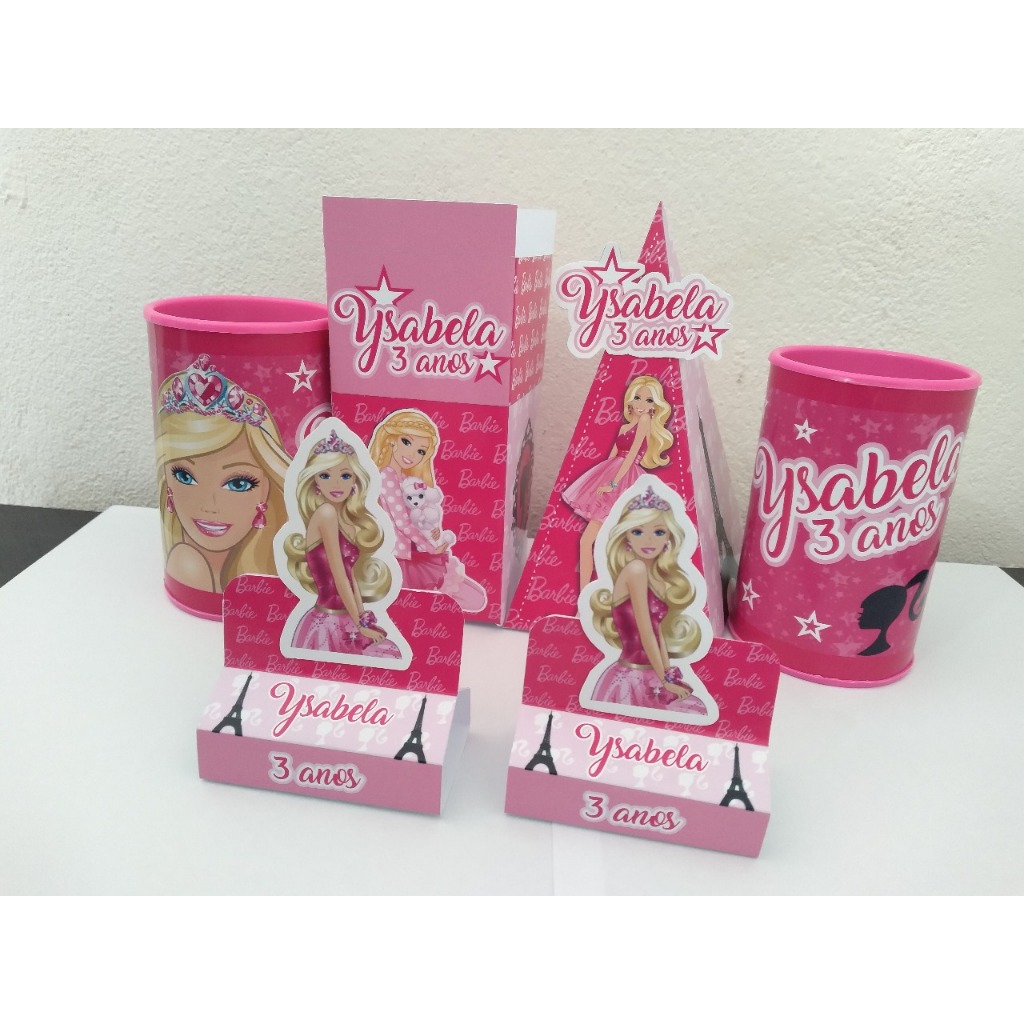 caixinhas personalizadas festa TEMA BARBIE lembrancinhas