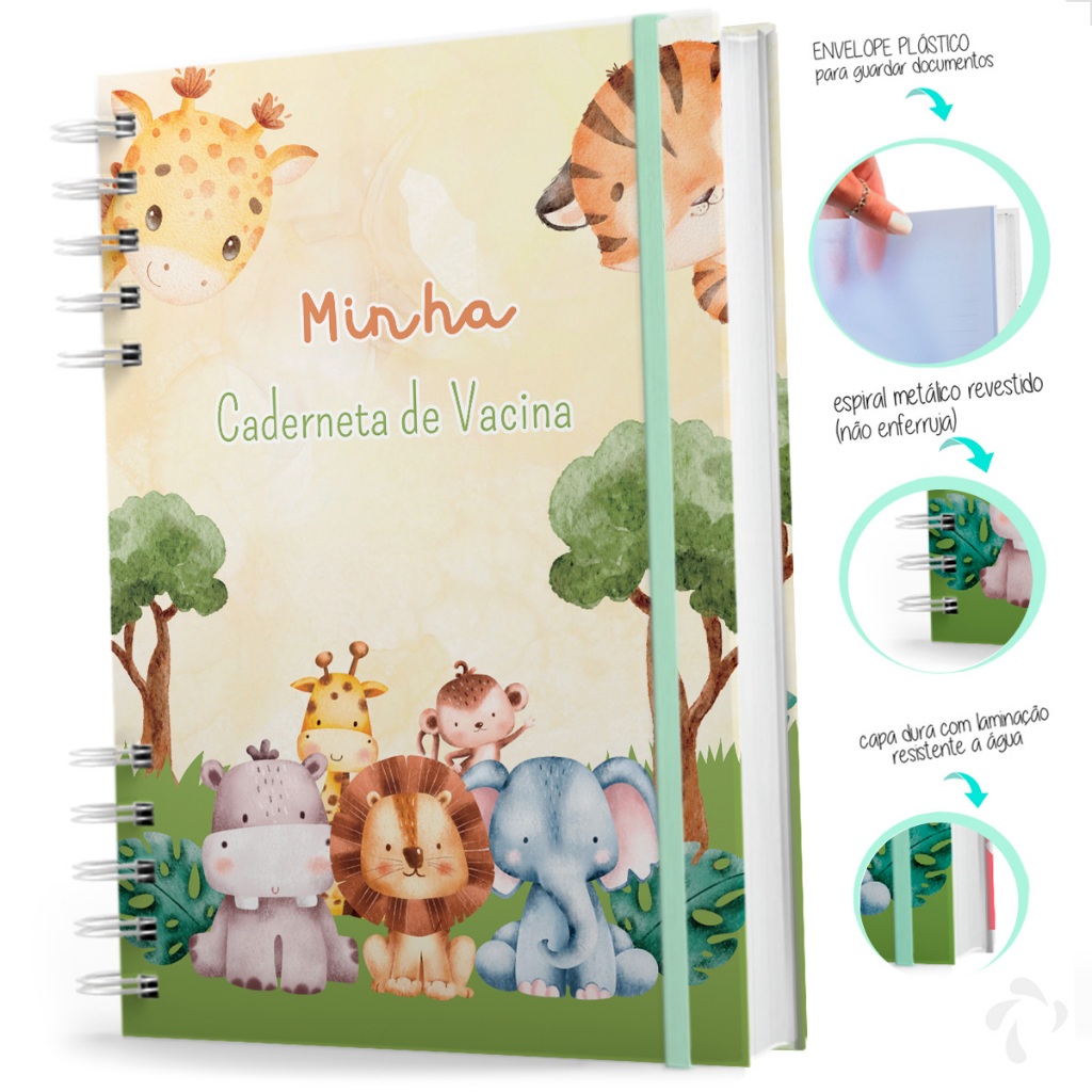 Caderneta de Vacinação Personalizada Menino - Versão Atualizada