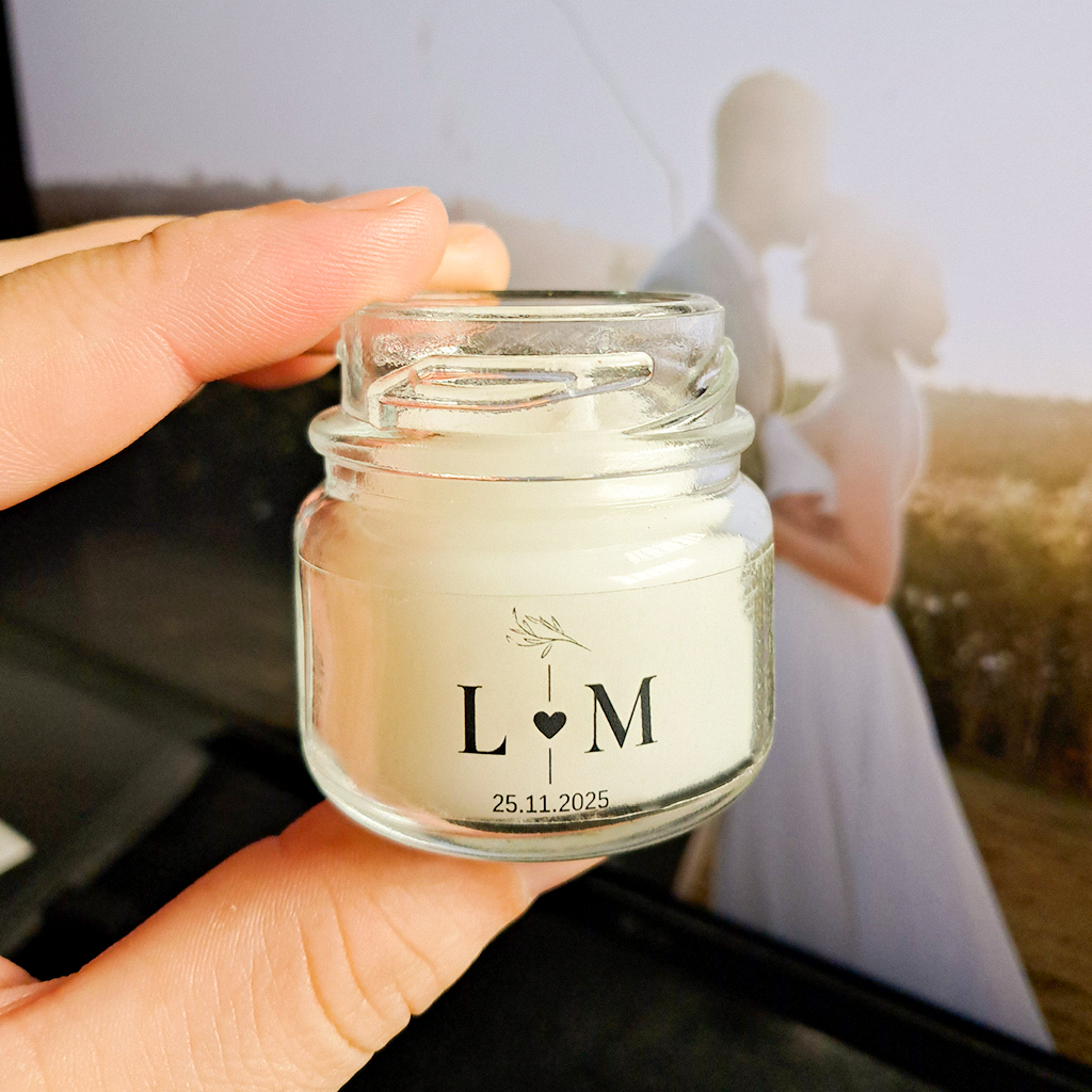 Kit 40 unid. Lembrancinha de Casamento Mini Vela Aromática Personalizada em Oferta na Shopee