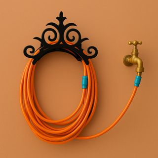 Suporte Fixo de Enrolar Mangueira em Aço Reforçado – Modelo Clássico em Oferta na Shopee