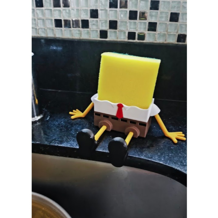 Suporte Esponja Modelo Bob Esponja, Deixe Sua Pia Mais Divertida e Organizada!