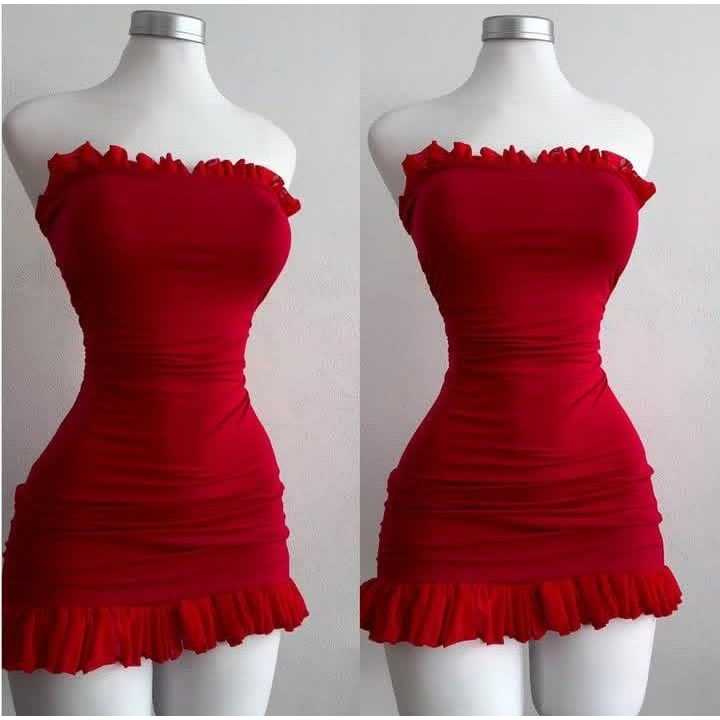 Vestido Marte Suplex Premium Com Babado No Peito Tomara Que Caia ( Marte )
