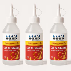 Kit Cola De Silicone Líquida Para Artesanato 100 Ml Tekbond