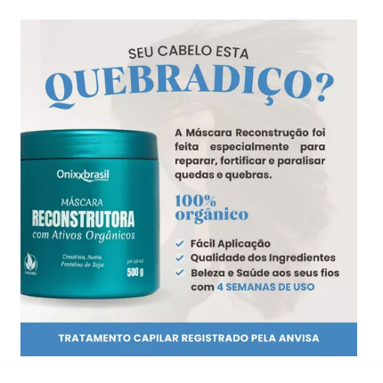 3 Mascara Cronograma Capilar Organico Tratamento Onixxbrasil