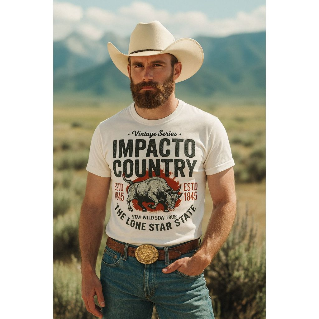 Camisa Masculina Camiseta Country Ariat Impacto Country Wild West Rodeio Rodeio Vaquejada Cavalgada
