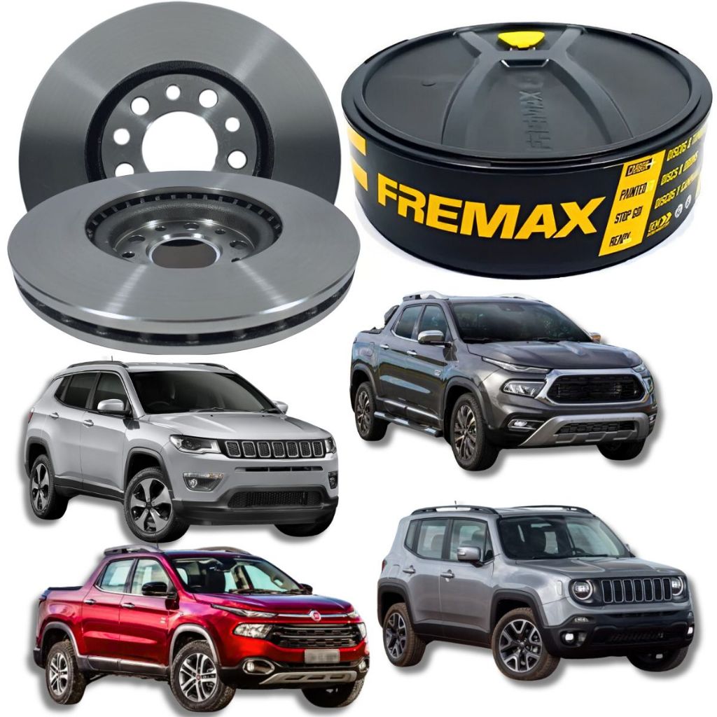 Par Disco Freio Dianteiro Ventilado Toro Compass Renegade em Oferta na Shopee