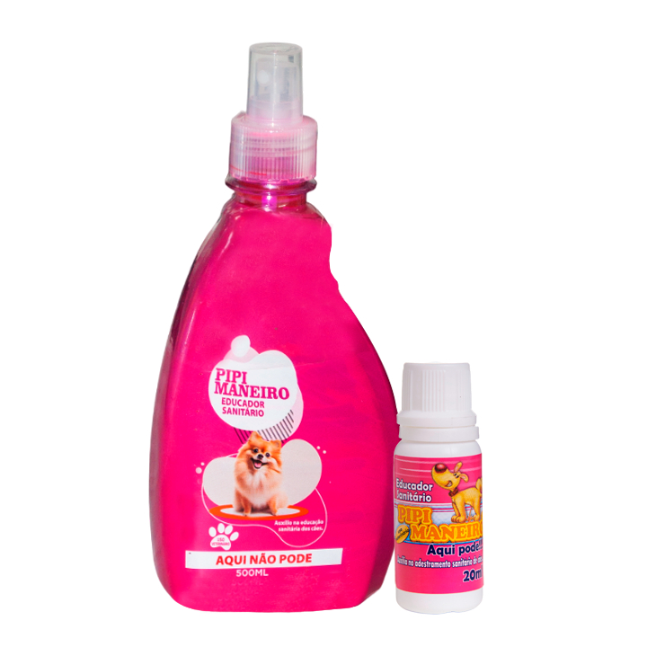 Kit Casadinho Educador Sanitário Pipi Maneiro – Aqui Pode 20ml + Aqui Não Pode 500ml