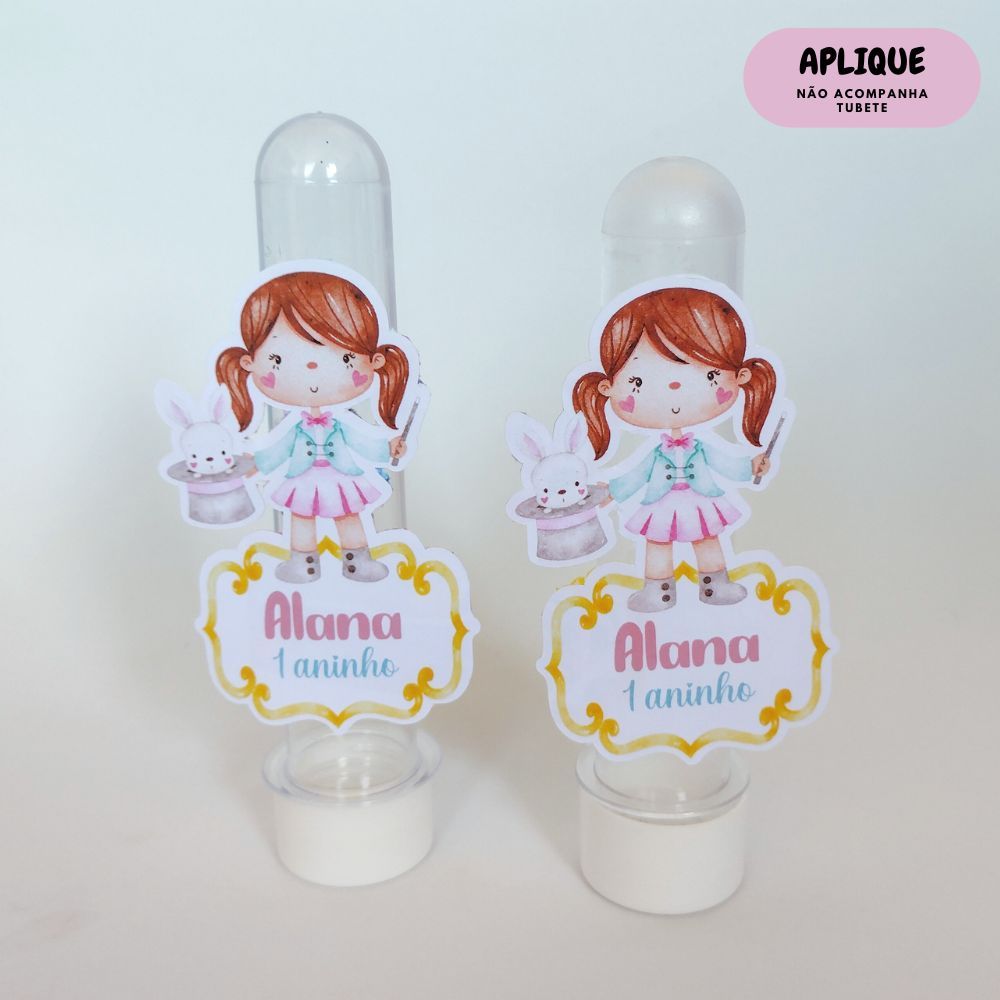 Apliques Personalizados para Tubetes Circo Rosa / Lembrancinhas / Kit Festa infantil circo rosa / Aniversário Circo rosa