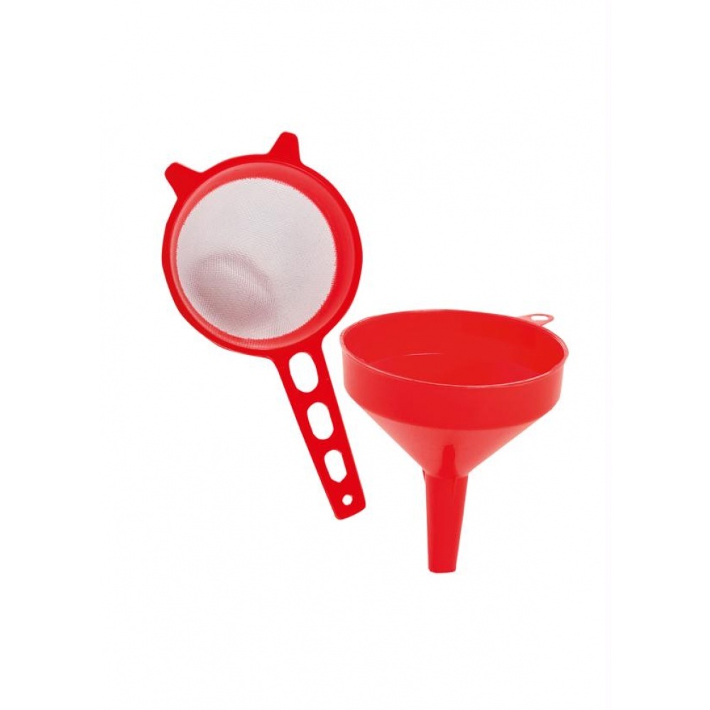 Kit peneira 11cm com funil n°3 em Plástico