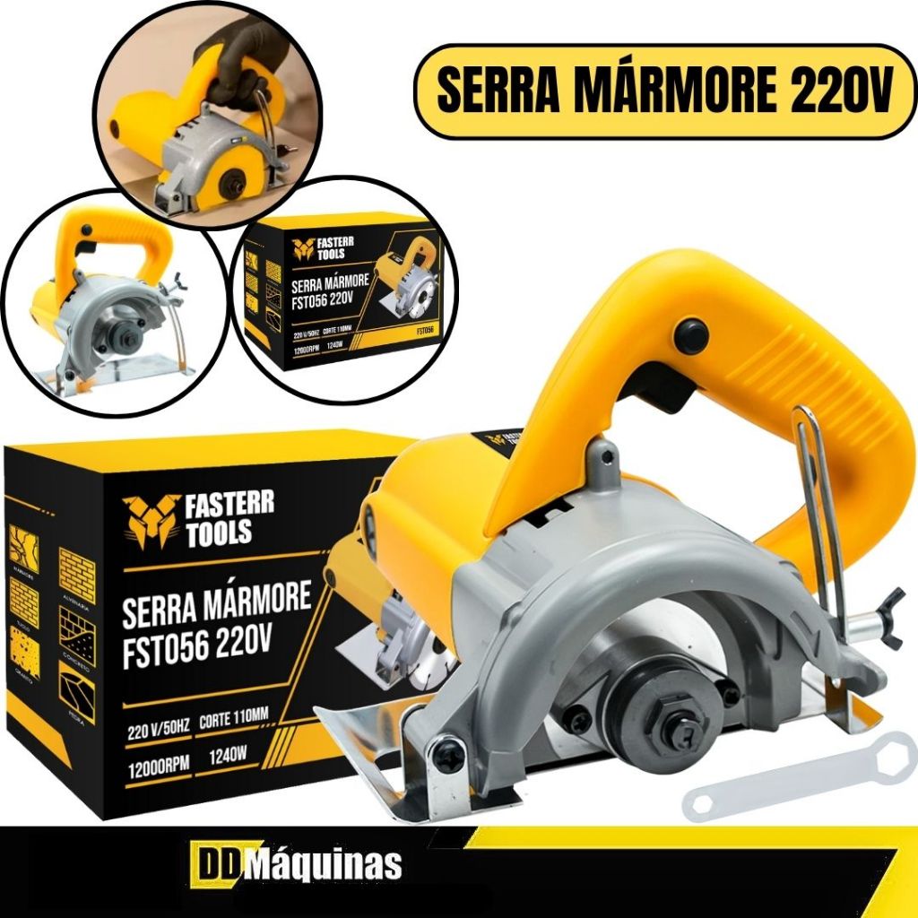 Serra Mármore 4.3/8" 110mm 1240W 220V FST056 - Fasterr em Oferta na Shopee