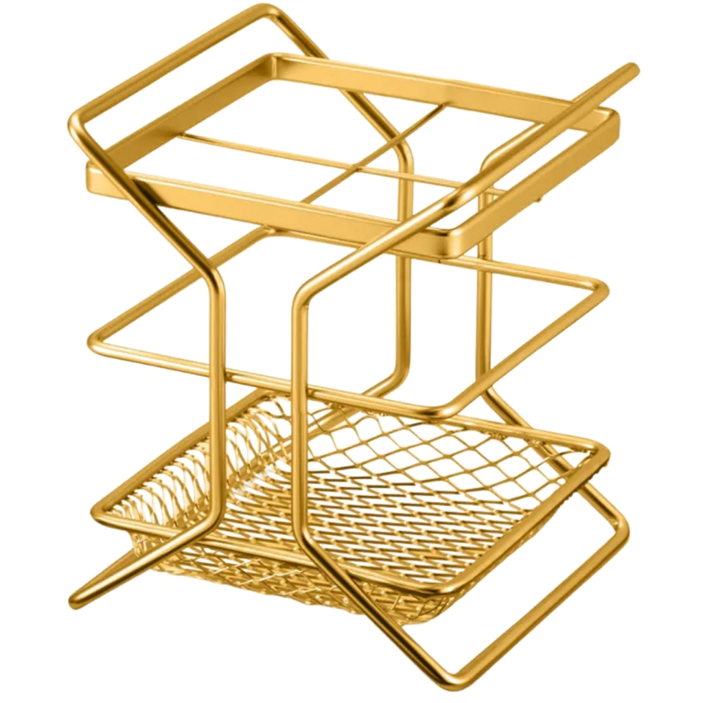 Porta Talheres Escorredor De Cozinha Bancada Aramado com Divisórias Luxo Dourado Gold Arthi em Oferta na Shopee