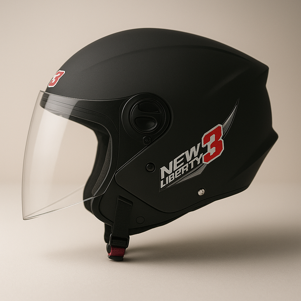 Capacete Moto Aberto Pro Tork New Liberty 3 Three Preto e Branco Tamanho 58 e 60