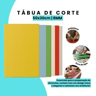 Tábua De Corte 50X30 8MM Profissional Polietileno Antibacteriana Carnes Legumes Verduras em Oferta na Shopee