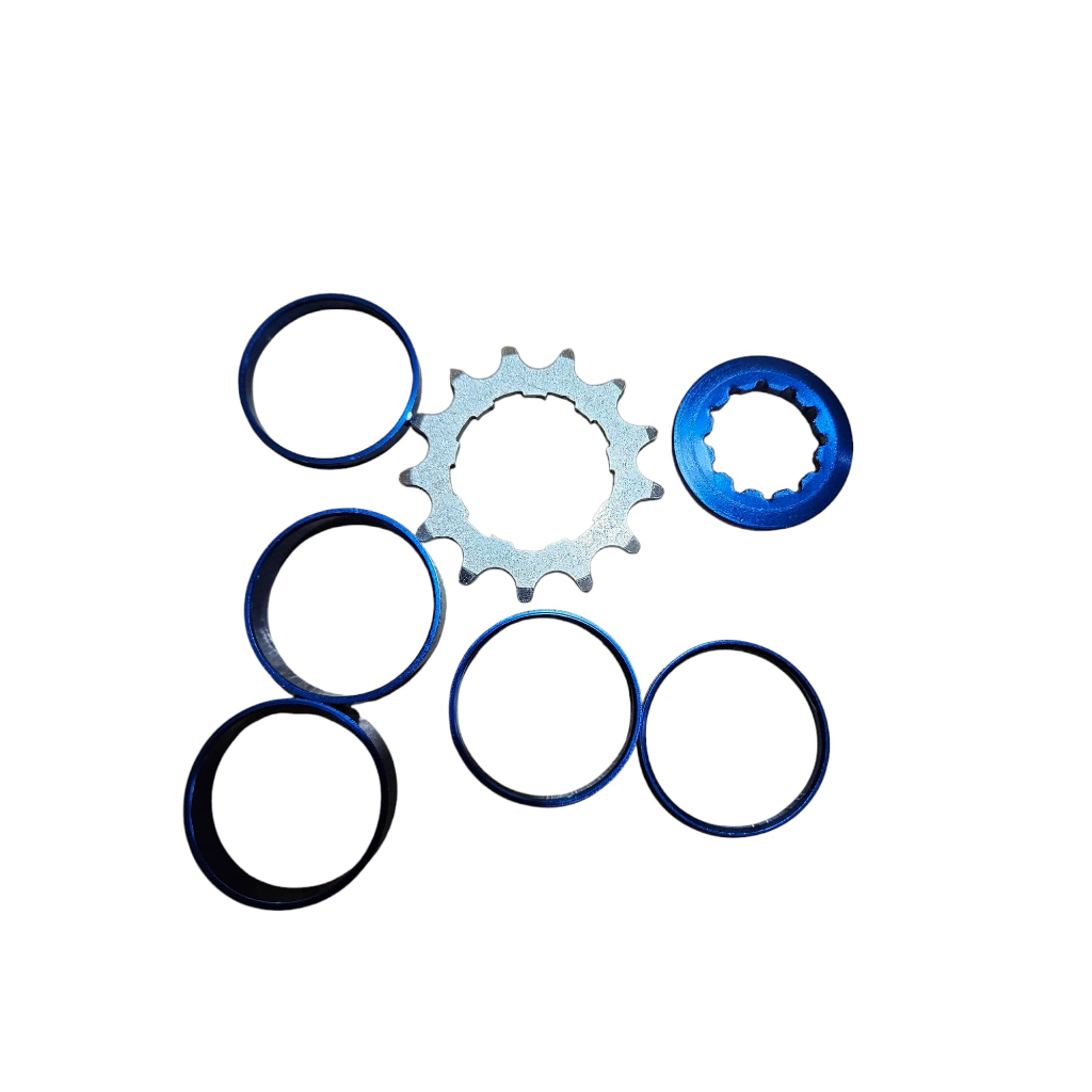 Kit Adaptador Single K7 Gios Hupi Bmx Cog 14 Dentes Cores