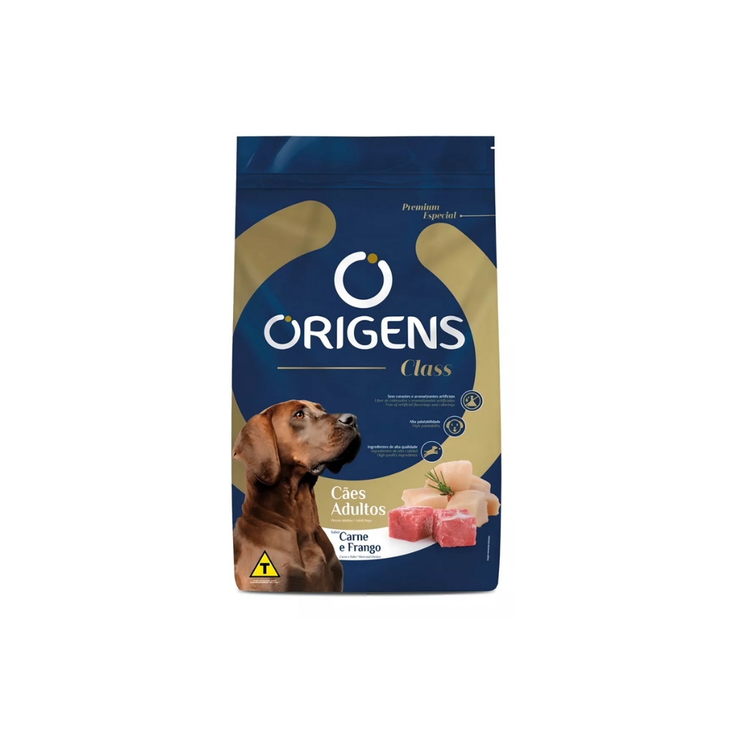 Ração Cães Class Premium Especial Carne Frango 15kg Origens Adimax