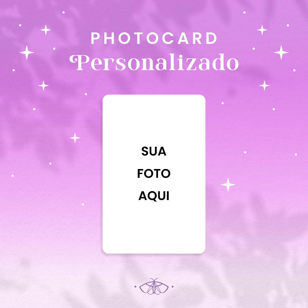 Photocard Personalizado K-pop Fanmade • Sua Foto no Seu Estilo • Foto Fofa pra STAY, ARMY, MOA