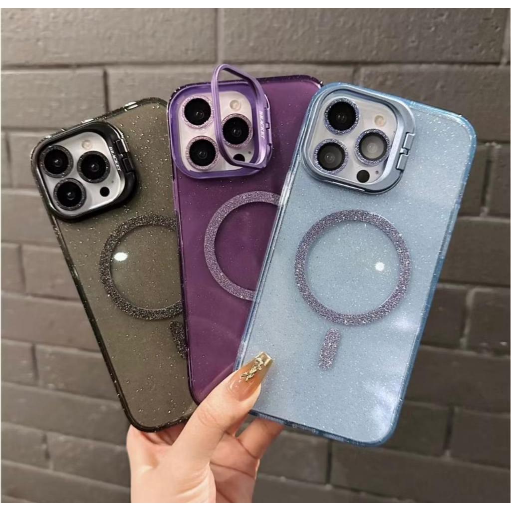 CAPA CAPINHA ACRÌLICA PARA IPHONE COM MAGNETICO COM GLITTER CAPA LUXO