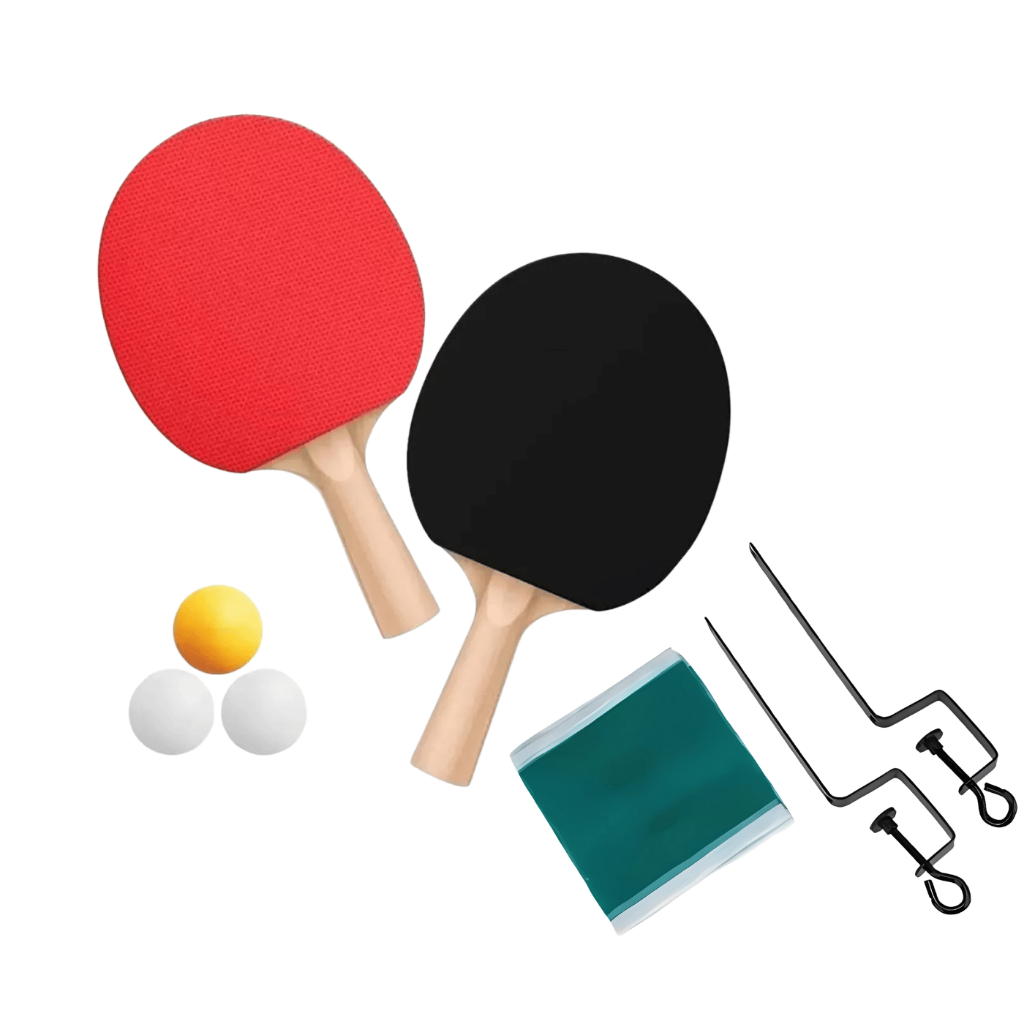 Kit Ping Pong Tenis De Mesa 2 Raquetes 3 Bolas Suporte Rede Criança Divertido Brinquedo em Oferta na Shopee