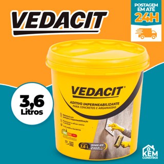 Aditivo Impermeabilizante Contra Umidade para Concreto e Argamassa 3,6 litros - Vedacit em Oferta na Shopee