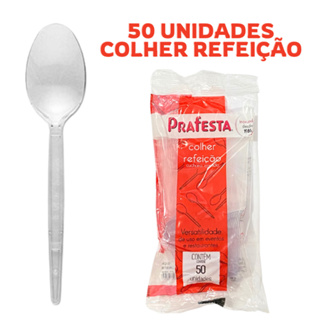 50 unidades  COLHER REFEIÇÃO CRISTAL Festa aniversários Bolo Oferta em Oferta na Shopee