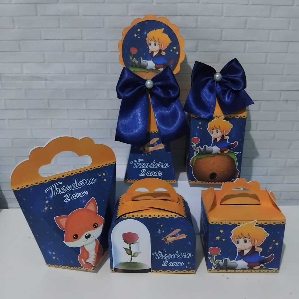 Kit Festa Infantil Personalizado Caixinhas Lembrancinhas Aniversário PEQUENO PRINCÍPE 2.0