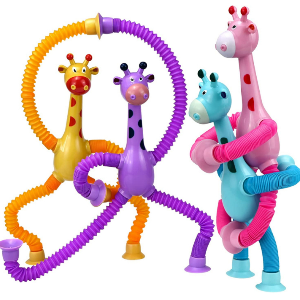 Detalhes do Kit 10 Girafa Estica E Gruda Tubo Melman Pop It Tubo Tik Tok Cor Sortidos
