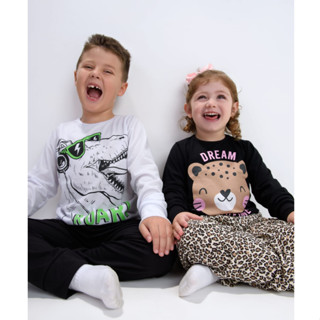 Pijama Infantil Manga Longa Roupa de Dormir Menino e Menina