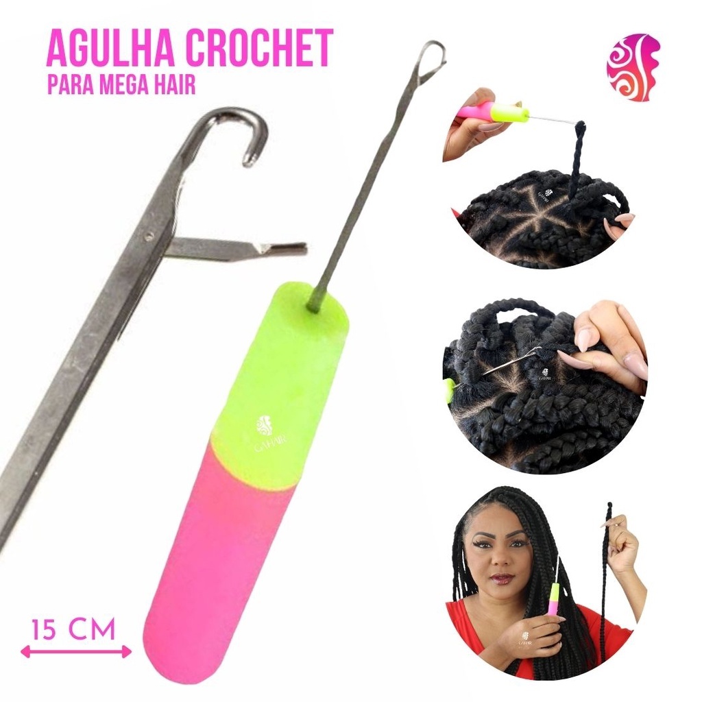 Agulha Entrelaçamento Para Costurar Cabelo Croche Organico Nina Soft Twist
