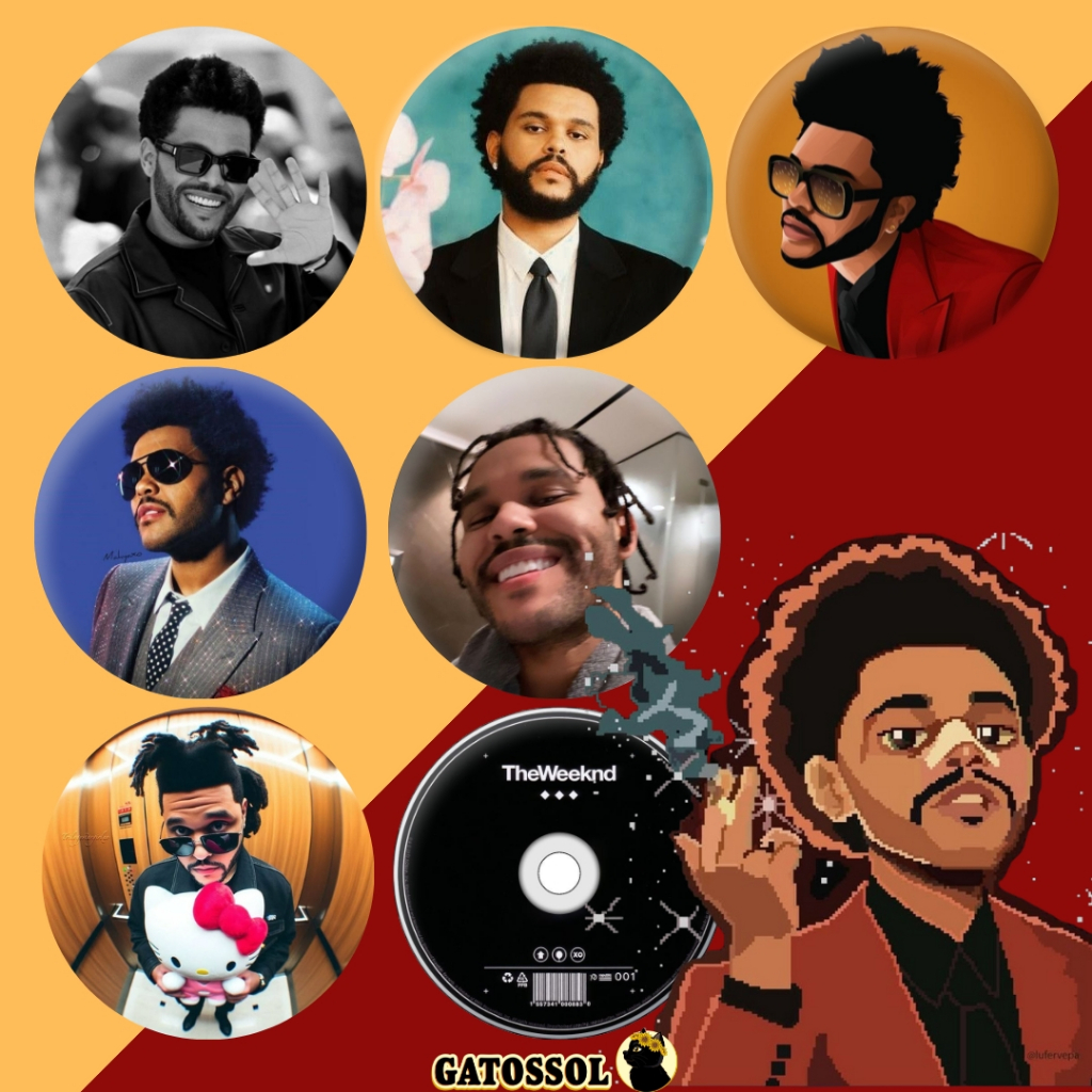 Bottons The Weeknd -  4,5 cm POP Musica - Bottom/botton - Boton  - Broche alfinete - Boton - Button - Pin - Botum em Oferta na Shopee