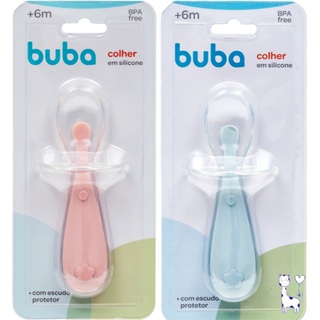 Colher silicone Buba introdução alimentar bebê macia segura prática primeira papinha infantil em Oferta na Shopee