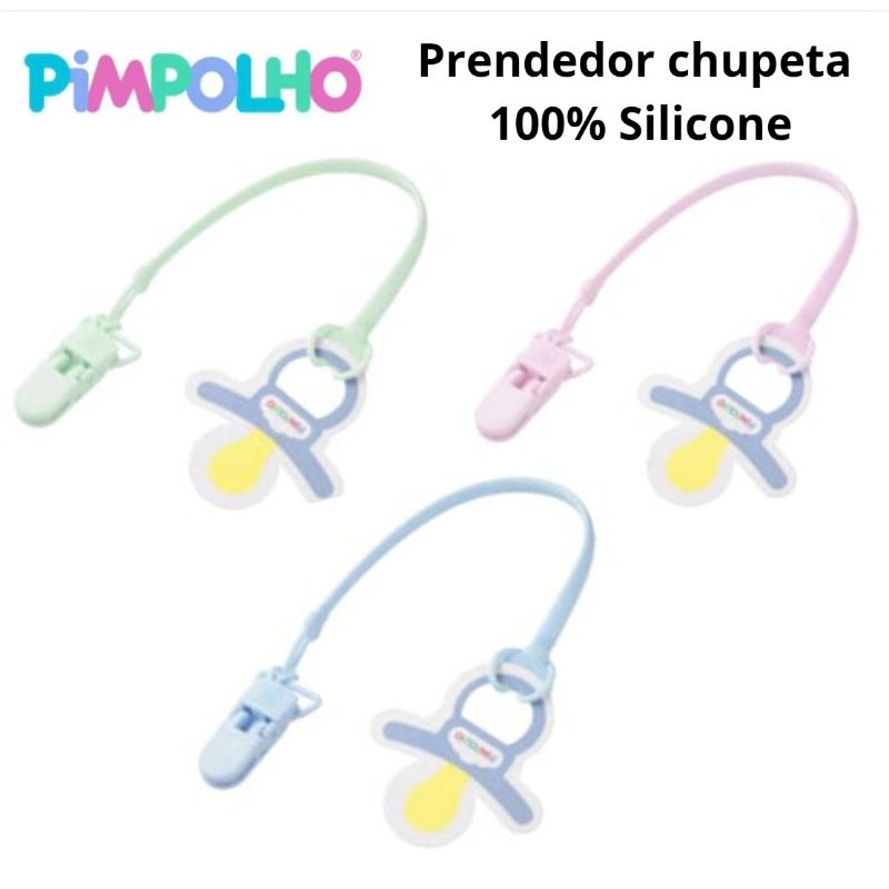 Prendedor de chupeta de silicone macio 30cm Pimpolho