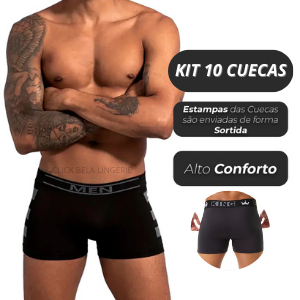Kit 5 CuecaS Boxer Masculina Microfibra Super Confortável Adulto