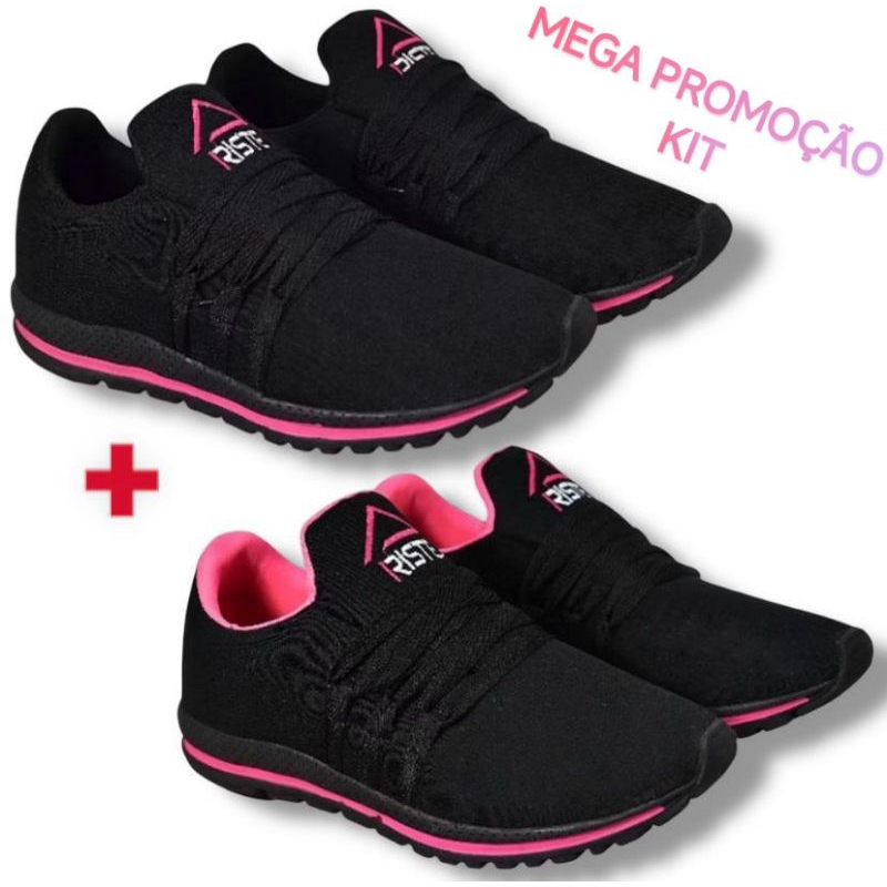 Kit 2 Tênis Riste Corrida Caminhada Treino Acadêmia
