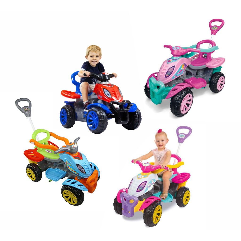 Quadriciclo Andador Empurrador Infantil Carrinho De Passeio Infantil Cores