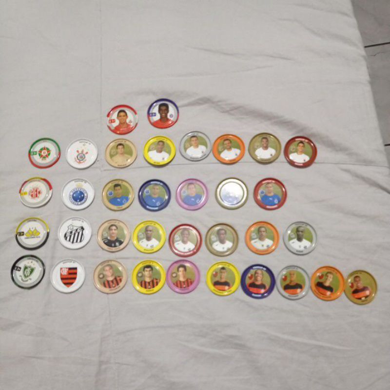 (Lote 16) - Lote com 35 tazos Brasileirão 2012 Panini