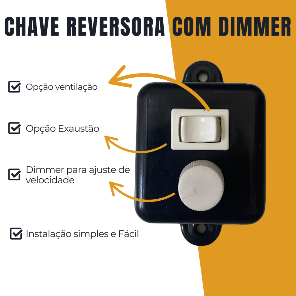 Exaustor Ventilador industrial 30cm Com Dimmer Controle De Velocidade