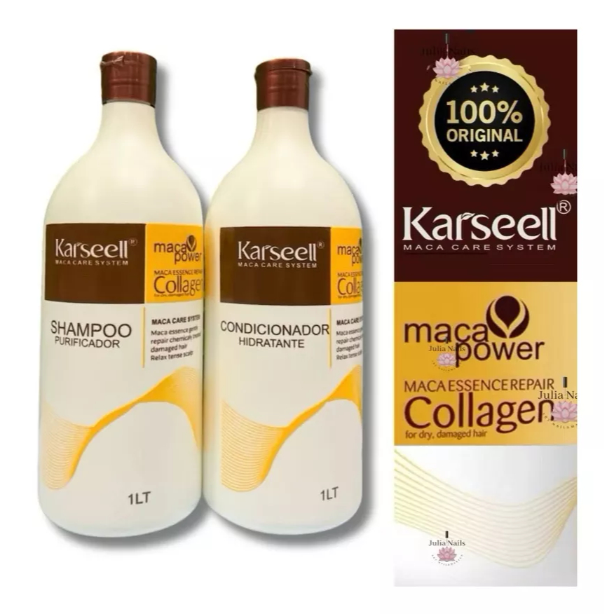 Kit Karseell Shampoo + Condicionador 1L | Hidratação Profunda e Brilho | Uso Diário Profis...