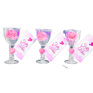 Kit 50 Lembrancinhas Tag Dia Das mães Taça Com Flor 6,5x3,5 em Oferta na Shopee