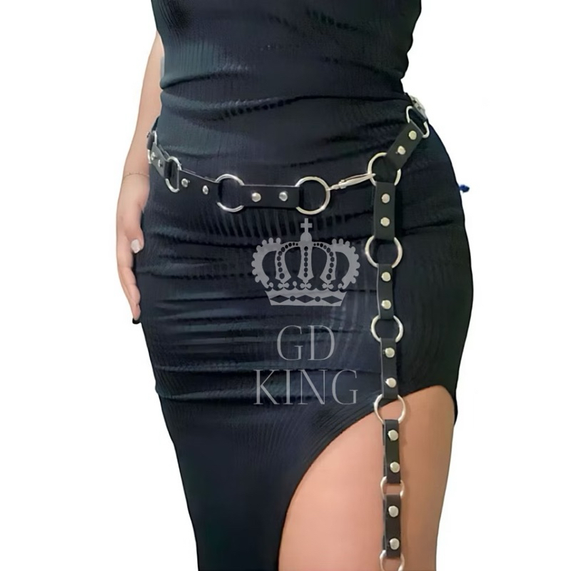 Cinto Vivi com Argolas Regulável Gotic Fashion Kpop em Oferta na Shopee